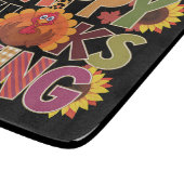 Happy Thanksgiving Turkey Funny Pumpkin Jahreszeit Schneidebrett (Ecke)