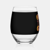 Happy Thanksgiving Turkey Funny Pumpkin Jahreszeit Weinglas Ohne Stiel (Rechts)