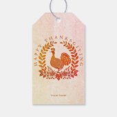 Happy Thanksgiving Turkey Gift Tag Geschenkanhänger (Rückseite)