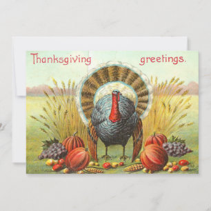 Happy Thanksgiving Turkey Holiday Card Feiertagskarte