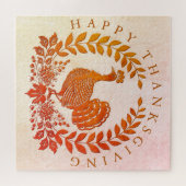 Happy Thanksgiving Turkey Jigsaw Puzzle (Horizontal)