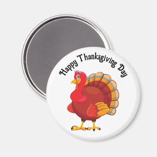 Happy Thanksgiving Turkey Magnet (Vorderseite/Rückseite)