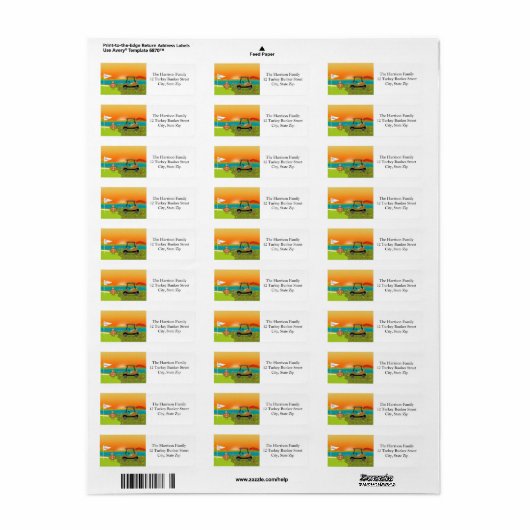 Happy Thanksgiving Turkey on Golf Course With Pie (Vorne)