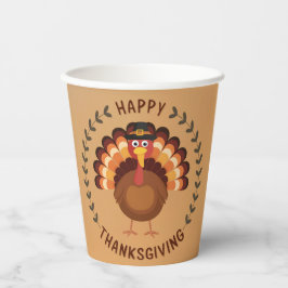 Happy Thanksgiving Turkey Paper Cup Pappbecher