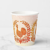 Happy Thanksgiving Turkey Paper Cups Pappbecher (Vorderseite)