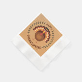 Happy Thanksgiving Turkey Paper Napkin Serviette (Ecke)