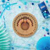 Happy Thanksgiving Turkey Paper Plate Pappteller (Party)