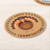Happy Thanksgiving Turkey Paper Untersetzer (Angewinkelt)