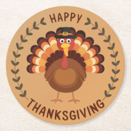 Happy Thanksgiving Turkey Paper Untersetzer