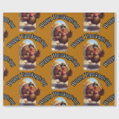 Happy Thanksgiving Turkey Parade Geschenkpapier (Flach)