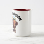 Happy Thanksgiving Turkey Parade Zweifarbige Tasse (Mittel)