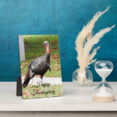 Happy Thanksgiving Turkey Plaque Fotoplatte (Seite)