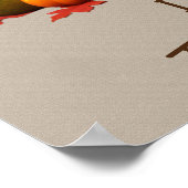 Happy Thanksgiving Turkey Poster (Ecke)