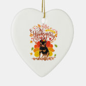 Happy Thanksgiving Turkey Rottweiler Hausbesitzer Keramik Ornament (Rechts)