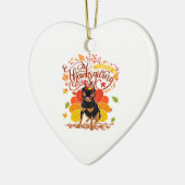 Happy Thanksgiving Turkey Rottweiler Hausbesitzer Keramik Ornament (Links)