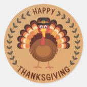 Happy Thanksgiving Turkey Sticker (Vorderseite)