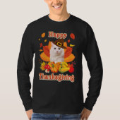 Happy Thanksgiving Turkish Angora Cat I'm Thankful T-Shirt (Vorderseite)