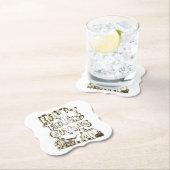 Happy Thanksgiving Typografie Gold Harvest Pumpkin Untersetzer (Vor Ort)