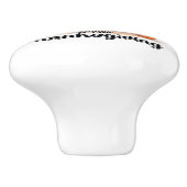 Happy Thanksgiving Typografie Keramikknauf (Seitenansicht)