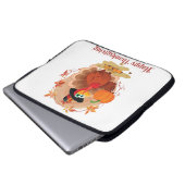 Happy Thanksgiving Typografie Laptopschutzhülle (Vorne Knopf)