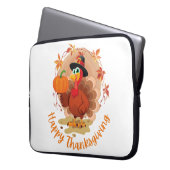 Happy Thanksgiving Typografie Laptopschutzhülle (Vorderseite Links)