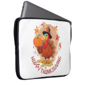 Happy Thanksgiving Typografie Laptopschutzhülle (Vorne Rechts)