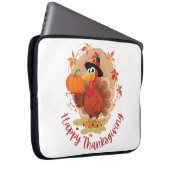 Happy Thanksgiving Typografie Laptopschutzhülle (Vorne Rechts)