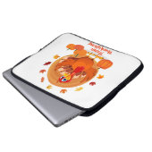 Happy Thanksgiving Typografie Laptopschutzhülle (Vorne Knopf)