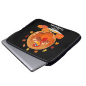 Happy Thanksgiving Typografie Laptopschutzhülle (Vorne Knopf)