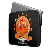 Happy Thanksgiving Typografie Laptopschutzhülle (Vorderseite Links)