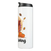 Happy Thanksgiving Typografie Thermal Tumbler Thermosbecher (Nach rechts gedreht)