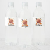 Happy Thanksgiving Typografie Wasser Flasche Etike Wasserflaschenetikett (Flaschen)
