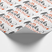 Happy Thanksgiving Typografy Design Pattern Geschenkpapier (Ecke)