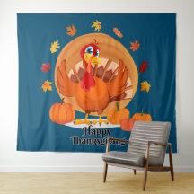Happy Thanksgiving Typografy Tapestry