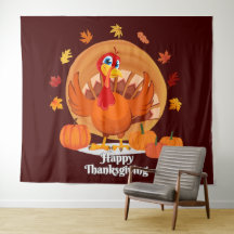 Happy Thanksgiving Typografy Tapestry