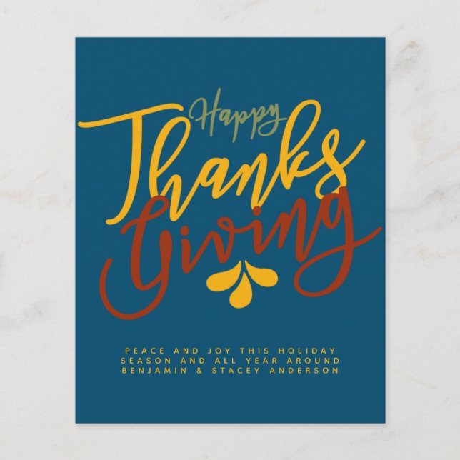 Happy Thanksgiving Typografy Year in Review (Vorderseite)