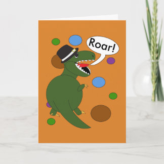 Happy Thanksgiving Tyrannosaurus Rex Dinosaurier Feiertagskarte