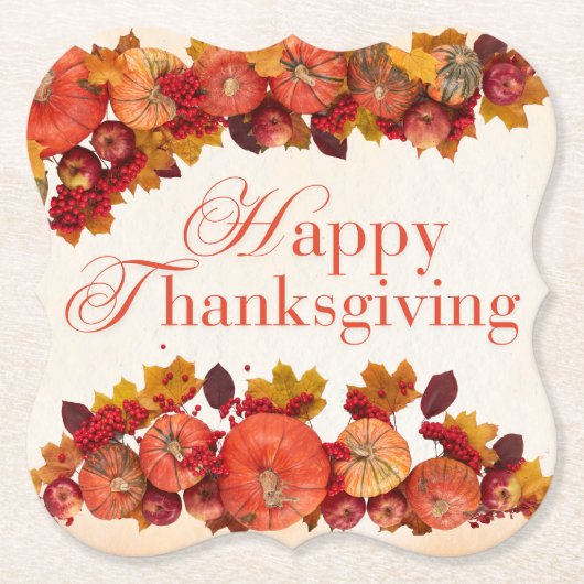 Happy Thanksgiving Untersetzer (Vorderseite)