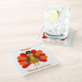 Happy Thanksgiving Untersetzer (Schrägansicht)