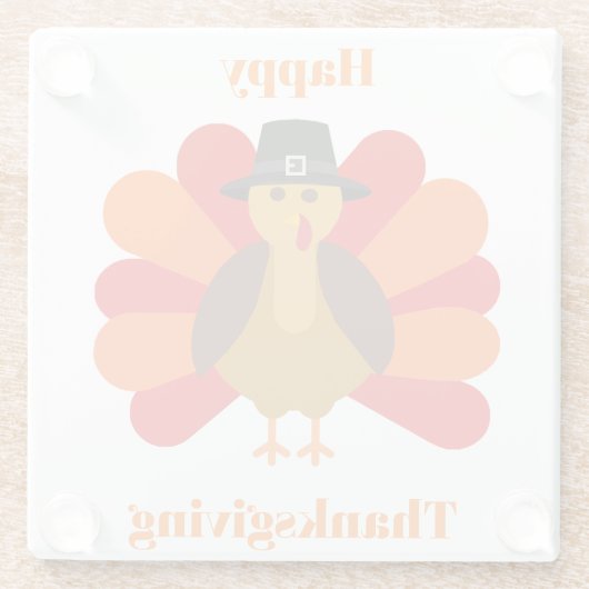 Happy Thanksgiving Untersetzer (Rückseite)