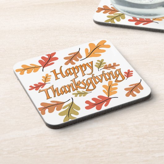 Happy Thanksgiving Untersetzer (Linke Seite)