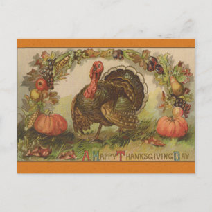 Happy Thanksgiving Vintage Art Cards Feiertagspostkarte