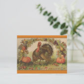 Happy Thanksgiving Vintage Feiertagspostkarte (Stehend Vorderseite)