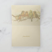 Happy Thanksgiving Vintage Vögel Feiertagskarte (Innenseite)