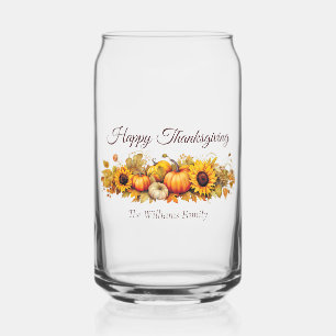 Happy Thanksgiving Vintagen Pumpkins Custom Fall Dosenglas
