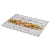 Happy Thanksgiving Vintagen Pumpkins Custom Fall Schneidebrett (Ecke)