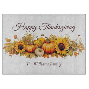 Happy Thanksgiving Vintagen Pumpkins Custom Fall Schneidebrett