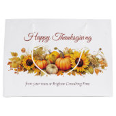 Happy Thanksgiving Vintagen Pumpkins Custom Party Große Geschenktüte (Vorderseite)