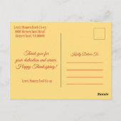 Happy Thanksgiving von Homeschool Co op Postkarte (Rückseite)