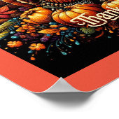 Happy Thanksgiving Wall Art & Deco Poster (Ecke)